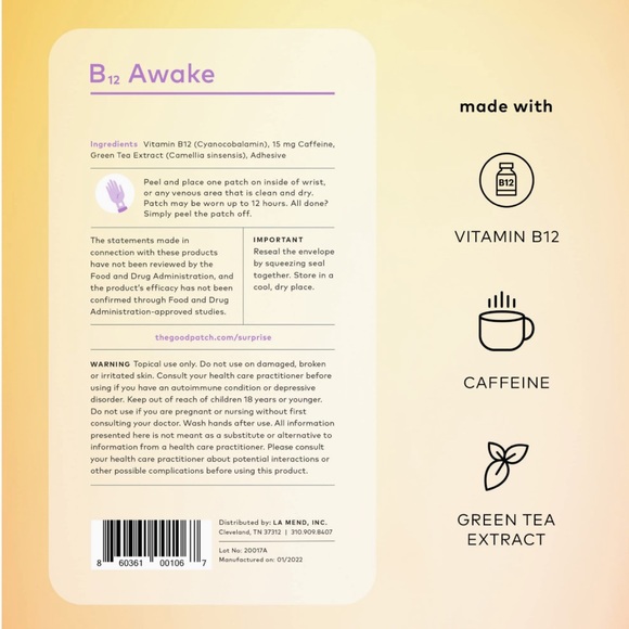 The Good Patch - B12 Awake - 8 ct - Picture 2 of 5